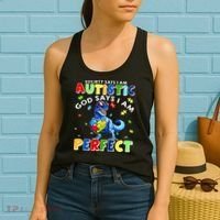 Society Says I'm Autistic God Says I'm Perfect Autism Funny Women's Tank Top thumb 2