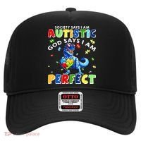 Society Says I'm Autistic God Says I'm Perfect Autism Funny Hat thumb 0