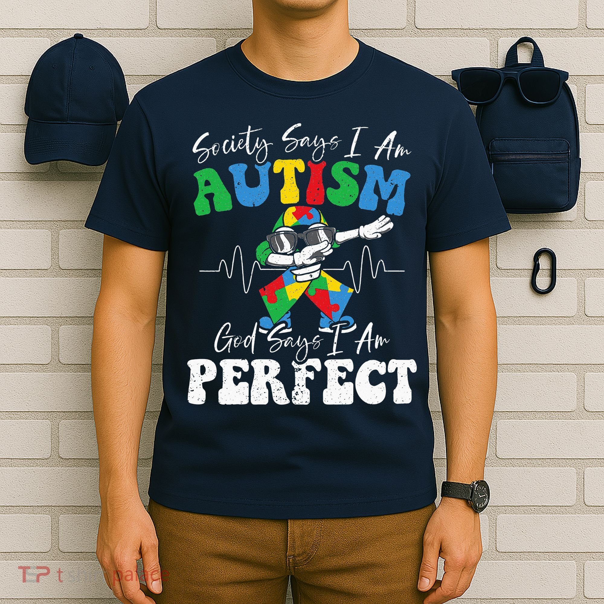Society Says I Am Autistic God Says I Am Perfect Autism T-Shirt