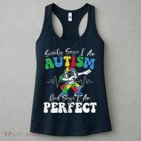 Society Says I Am Autistic God Says I Am Perfect Autism Women's Tank Top thumb 3