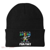 Society Says I Am Autistic God Says I Am Perfect Autism Beanie thumb 0
