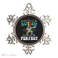 Society Says I Am Autistic God Says I Am Perfect Autism Ornament thumb 0