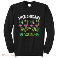 Shenanigans Squad Irish Flamingo St Patricks Day Bird Animal Sweatshirt thumb 0