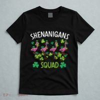 Shenanigans Squad Irish Flamingo St Patricks Day Bird Animal T-Shirt thumb 5