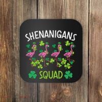 Shenanigans Squad Irish Flamingo St Patricks Day Bird Animal Coaster thumb 0