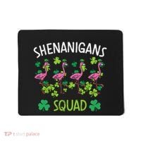 Shenanigans Squad Irish Flamingo St Patricks Day Bird Animal Mousepad thumb 0