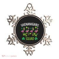 Shenanigans Squad Irish Flamingo St Patricks Day Bird Animal Ornament thumb 0