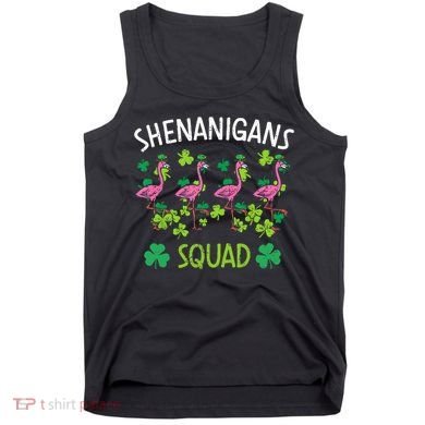 Shenanigans Squad Irish Flamingo St Patricks Day Bird Animal Tank Top