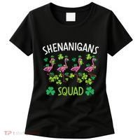 Shenanigans Squad Irish Flamingo St Patricks Day Bird Animal Women's T-Shirt thumb 0