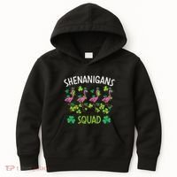 Shenanigans Squad Irish Flamingo St Patricks Day Bird Animal Kids Hoodie thumb 0