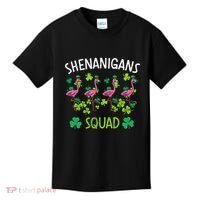 Shenanigans Squad Irish Flamingo St Patricks Day Bird Animal Kids T-Shirt thumb 0