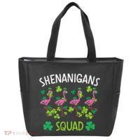 Shenanigans Squad Irish Flamingo St Patricks Day Bird Animal Tote Bag thumb 0