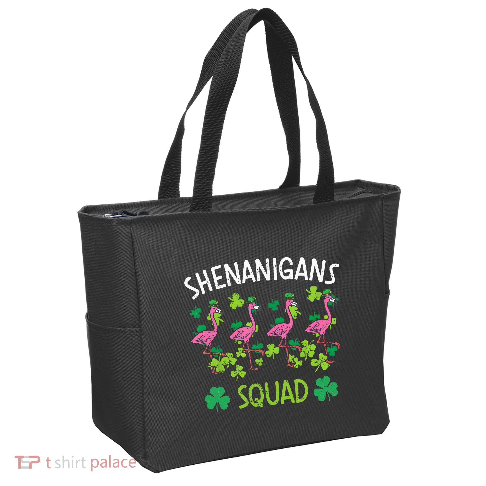 Shenanigans Squad Irish Flamingo St Patricks Day Bird Animal Tote Bag