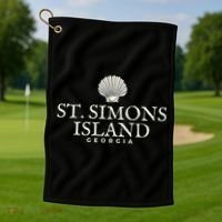 St. Simons Island  Georgia Ocean Island Beach Golf Towel thumb 1