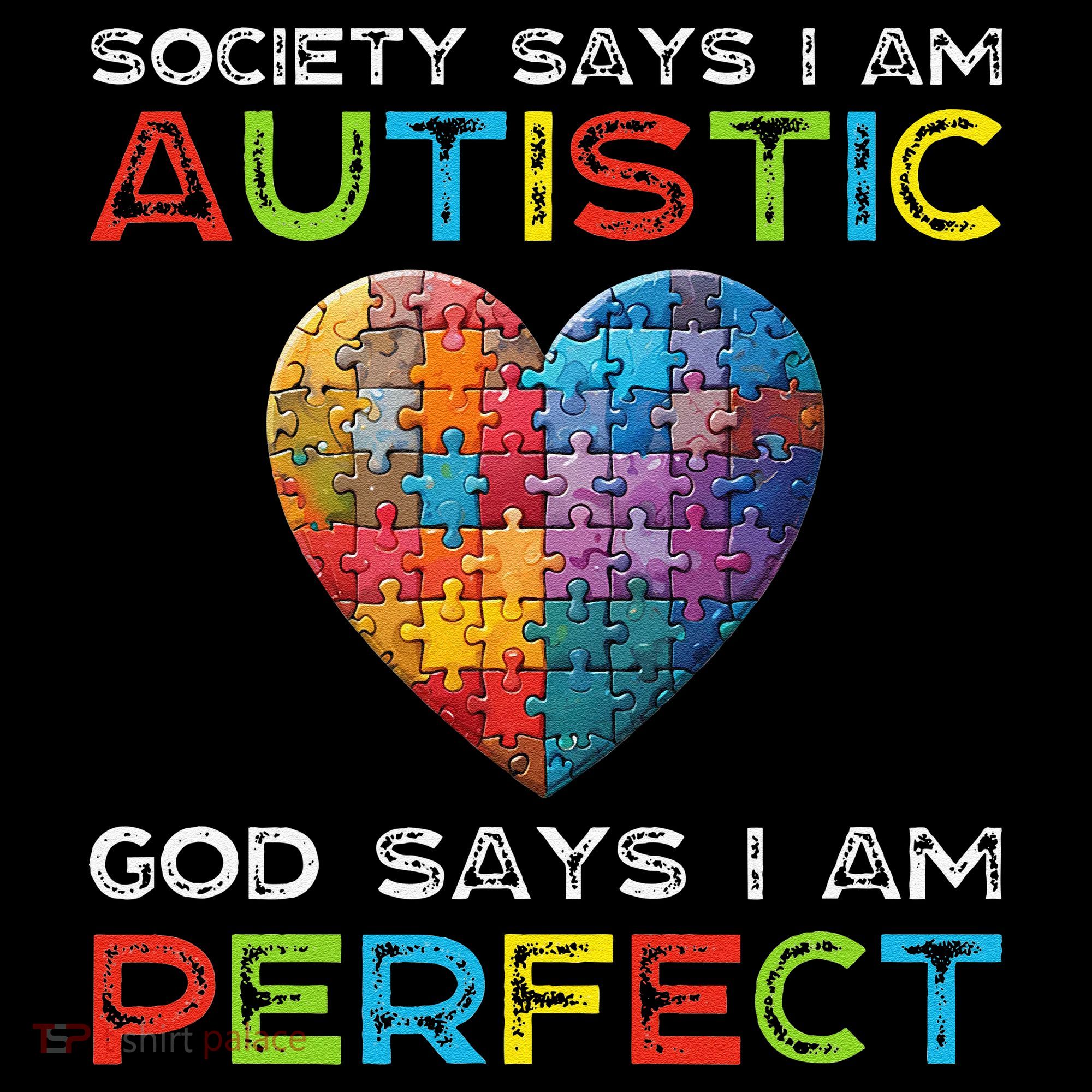 Society Says Im Autistic God Says Im Perfect Autism Coffee Mug