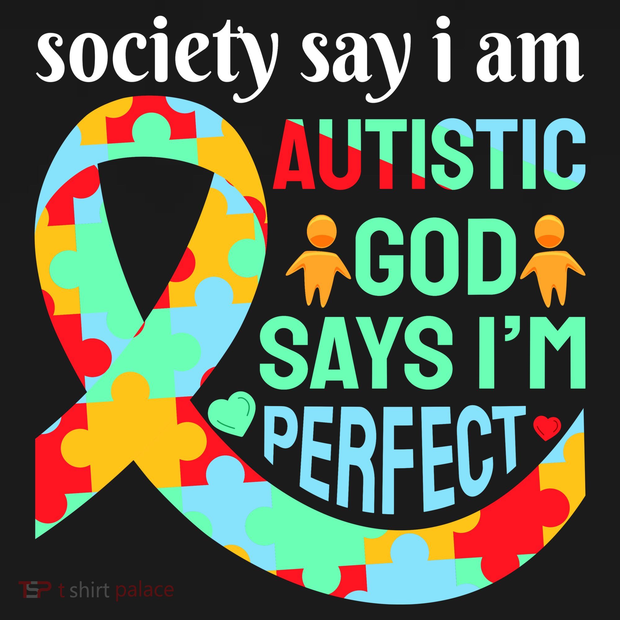 Society Say I Am Autistic God Says I'm Perfect Autism Awareness Ornament