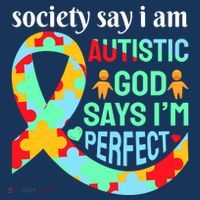 Society Say I Am Autistic God Says I'm Perfect Autism Awareness Women's Tank Top thumb 5