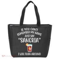 Say Sangria I Will Turn Around Funny Wine Lover Tote Bag thumb 0
