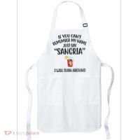 Say Sangria I Will Turn Around Funny Wine Lover Apron thumb 0