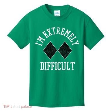 Ski Snowboard IM Extremely Difficult Diamond Sign Funny Kids T-Shirt