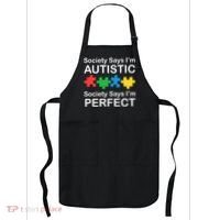 Society Says Im Autistic God Says Im Perfect Apron thumb 0