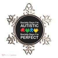 Society Says Im Autistic God Says Im Perfect Ornament thumb 0