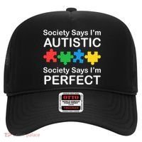 Society Says Im Autistic God Says Im Perfect Hat thumb 0