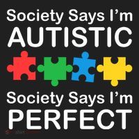 Society Says Im Autistic God Says Im Perfect Hat thumb 2