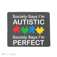 Society Says Im Autistic God Says Im Perfect Mousepad thumb 0