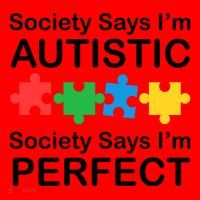 Society Says Im Autistic God Says Im Perfect Santa Hat thumb 1