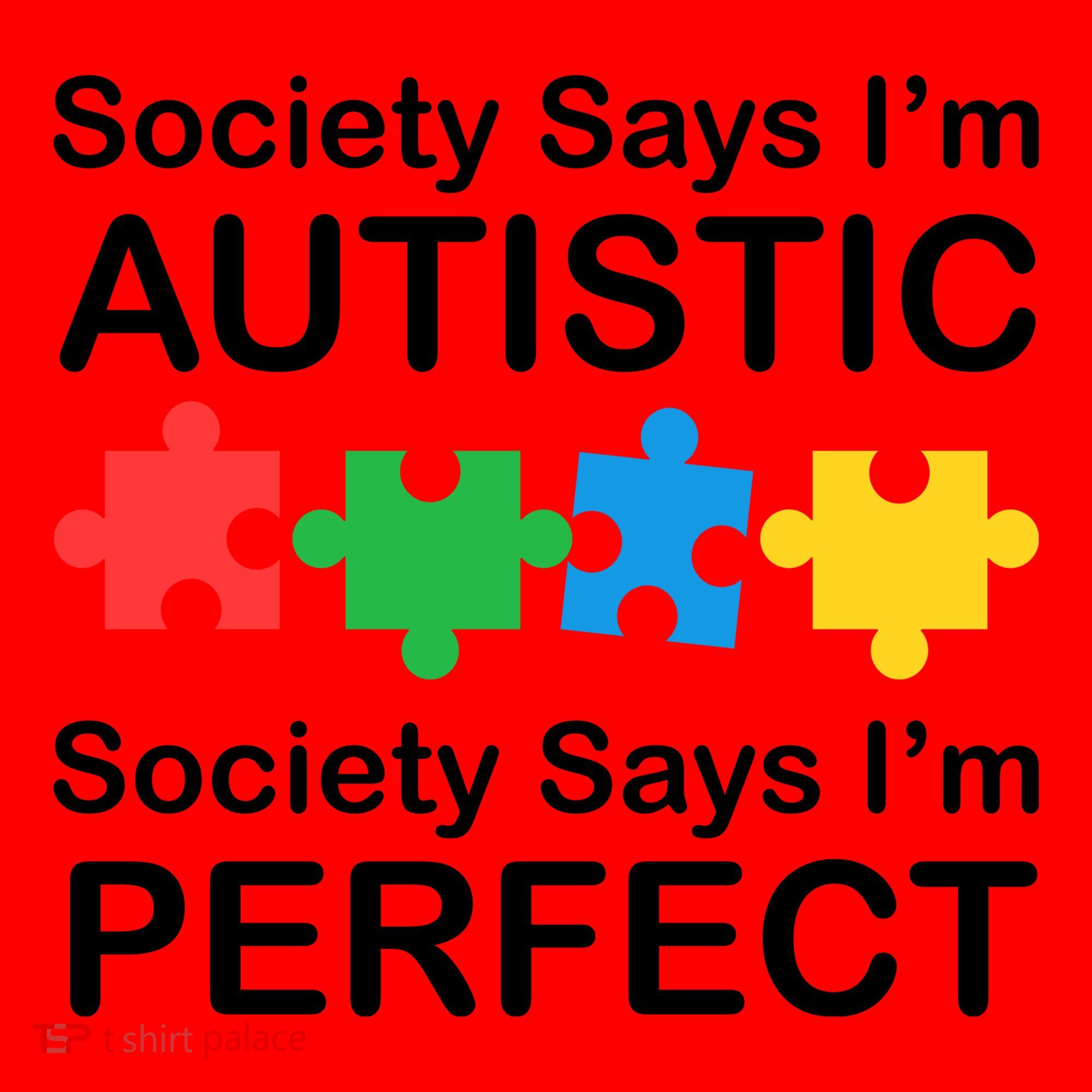 Society Says Im Autistic God Says Im Perfect Santa Hat