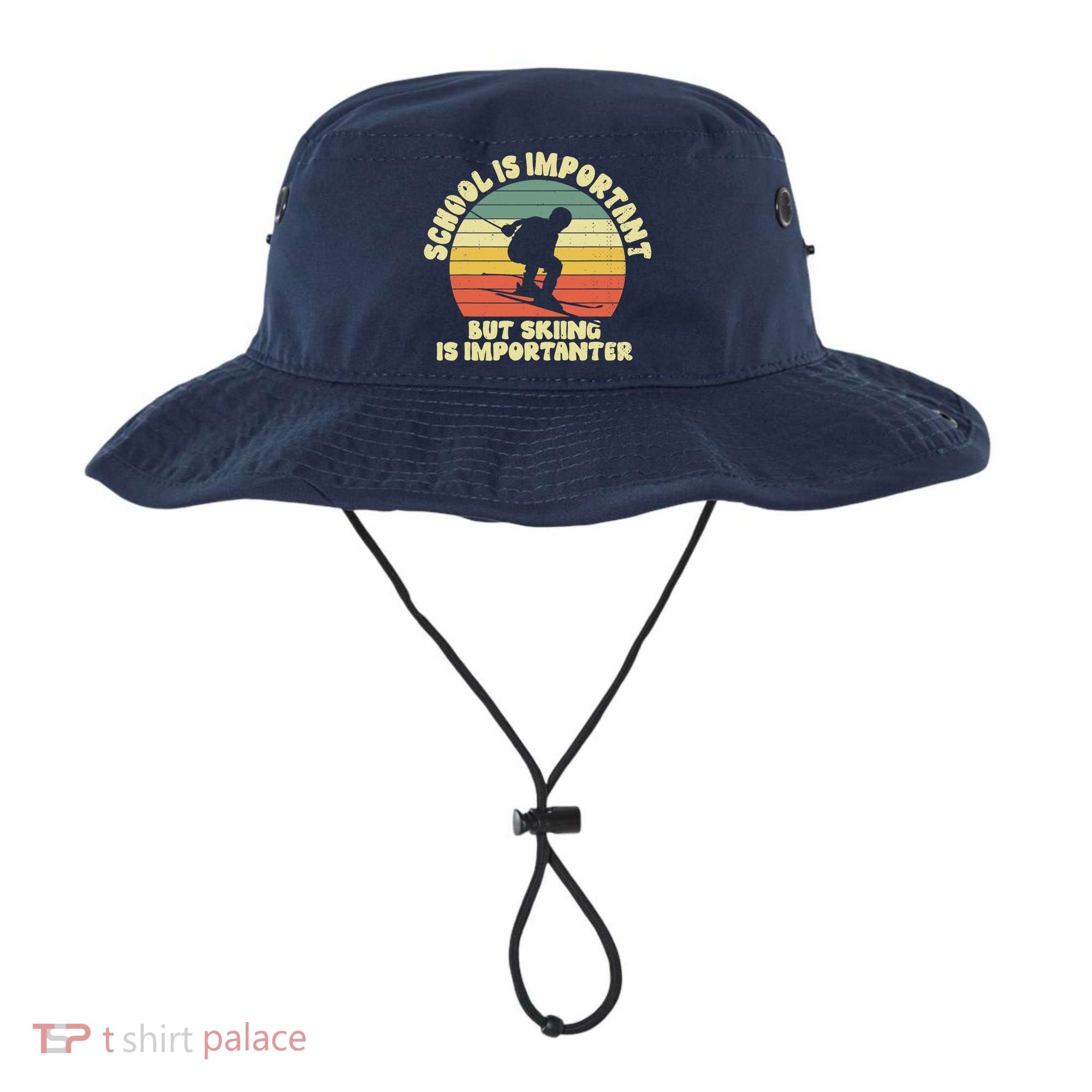 Ski School Is Important But Skiing Is Importanter Gift Bucket Hat
