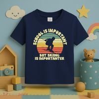Ski School Is Important But Skiing Is Importanter Gift Toddler T-Shirt thumb 3