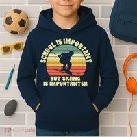 Ski School Is Important But Skiing Is Importanter Gift Kids Hoodie thumb 2