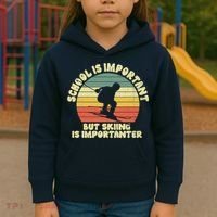 Ski School Is Important But Skiing Is Importanter Gift Kids Hoodie thumb 3