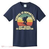 Ski School Is Important But Skiing Is Importanter Gift Kids T-Shirt thumb 0