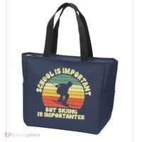 Ski School Is Important But Skiing Is Importanter Gift Tote Bag thumb 3