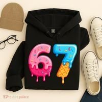 Six Seven Ice Cream Drip Cool Meme 67 Funny  Hoodie thumb 4