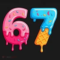Six Seven Ice Cream Drip Cool Meme 67 Funny  Hoodie thumb 2
