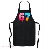 Six Seven Ice Cream Drip Cool Meme 67 Funny  Apron thumb 0