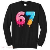 Six Seven Ice Cream Drip Cool Meme 67 Funny  Sweatshirt thumb 0