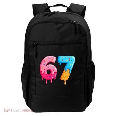 Six Seven Ice Cream Drip Cool Meme 67 Funny  Backpack