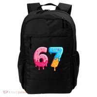 Six Seven Ice Cream Drip Cool Meme 67 Funny  Backpack thumb 0