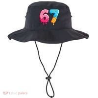 Six Seven Ice Cream Drip Cool Meme 67 Funny  Bucket Hat thumb 0