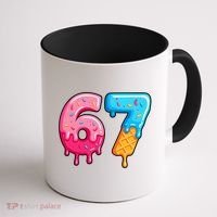 Six Seven Ice Cream Drip Cool Meme 67 Funny  Coffee Mug thumb 1