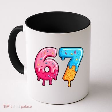 Six Seven Ice Cream Drip Cool Meme 67 Funny  Coffee Mug