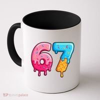Six Seven Ice Cream Drip Cool Meme 67 Funny  Coffee Mug thumb 0
