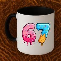 Six Seven Ice Cream Drip Cool Meme 67 Funny  Coffee Mug thumb 2