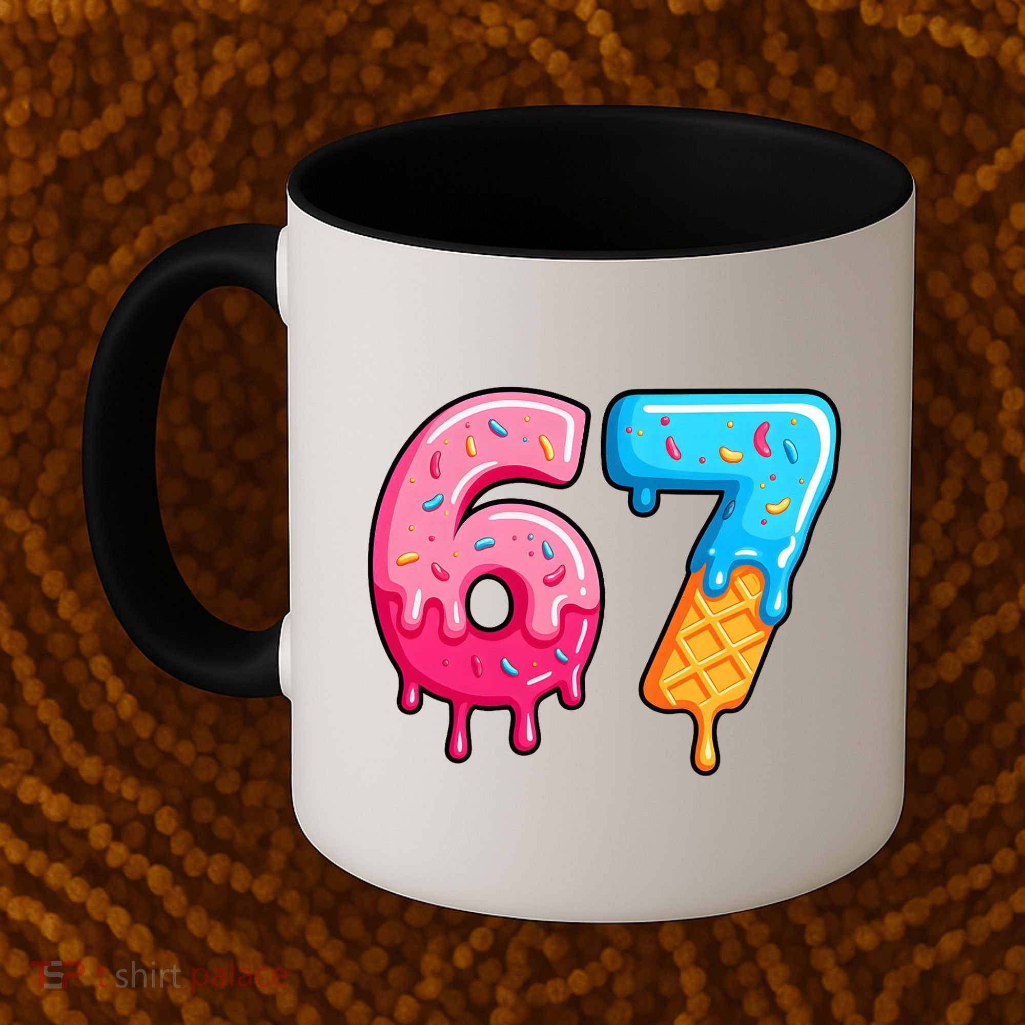 Six Seven Ice Cream Drip Cool Meme 67 Funny  Coffee Mug