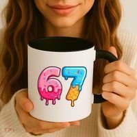Six Seven Ice Cream Drip Cool Meme 67 Funny  Coffee Mug thumb 3